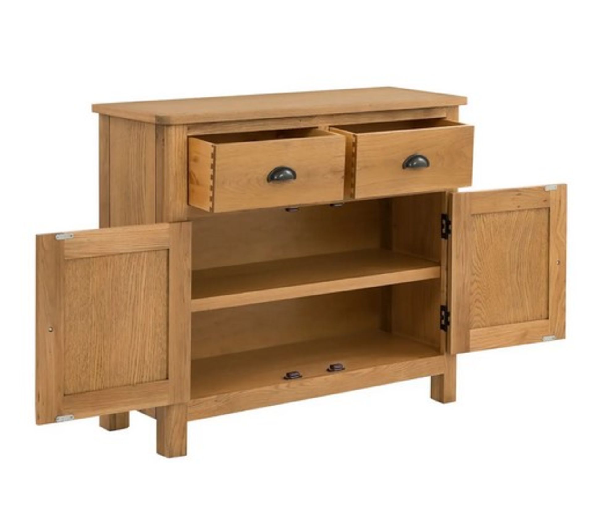 (57/R3/P) RRP £195. Norbury Oak Small Sideboard. Made With Real Oak And Hand-selected Veneer. Sof... - Image 3 of 5