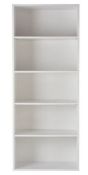 (59/2J) Lot RRP £120. 3x 5 Tier Bookcase White RRP £40 Each. Adjustable Height Shelves. Dimension...