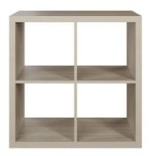 (35/R3/P) RRP £40. Living Elements Clever Cube 2x2 Cube Storage Unit Oak Finish. Dimensions: (H76...
