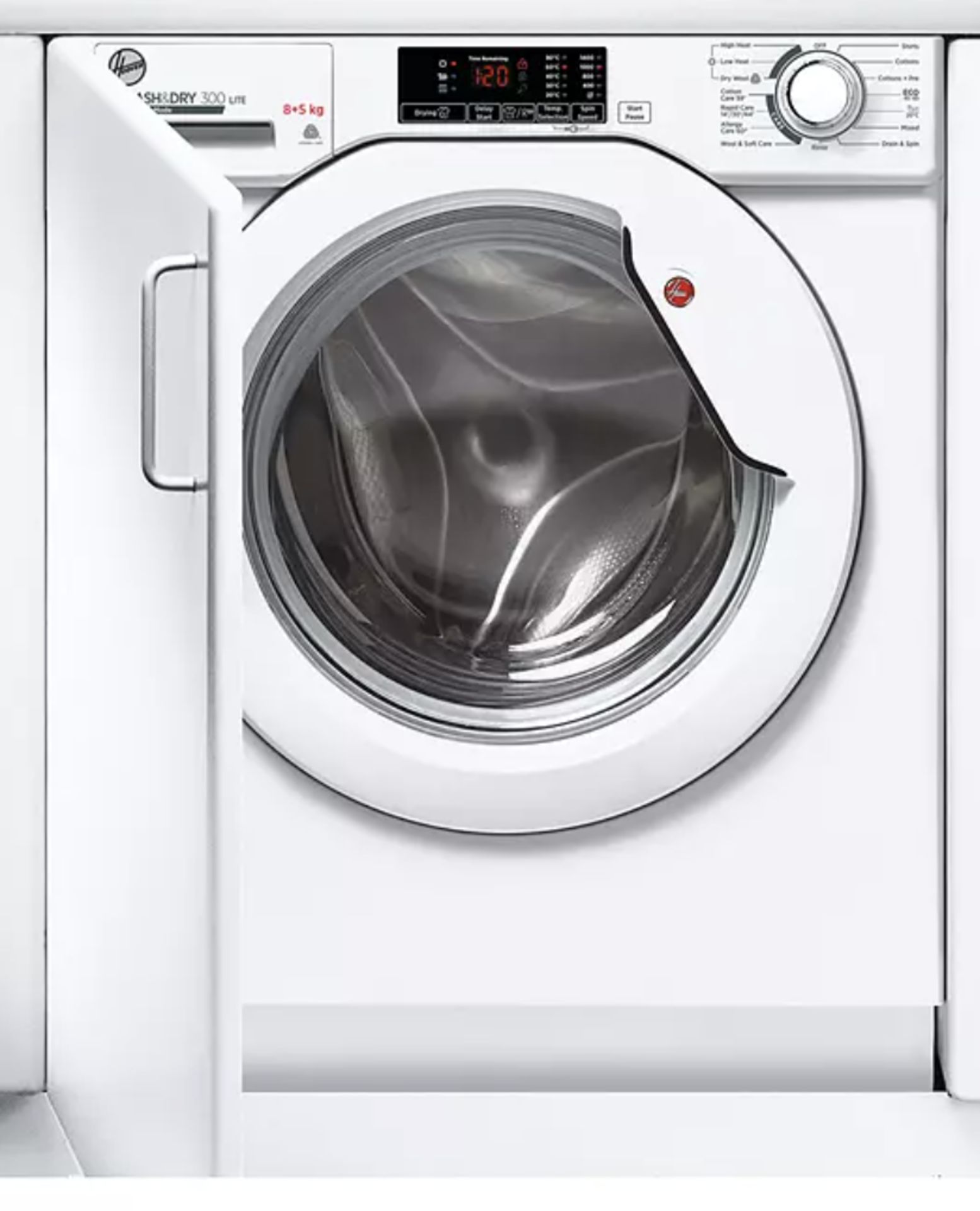 ITEM_DESCRIPTION - Hoover HBD 485D1E Integrated Washer Dryer, 8kg/5kg Load, 1400rpm Spin, White...