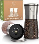 Oliver's Kitchen Salt & Pepper Mill Set - 2X Premium Quality Ceramic Grinders. RRP £19.99 - GRADE...