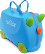 Trunki Children’s Ride-On Suitcase & Hand Luggage: Terrance (Blue). RRP £39.99 - GRADE U