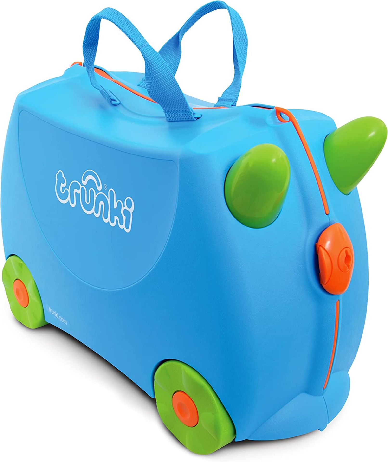 Trunki Children’s Ride-On Suitcase & Hand Luggage: Terrance (Blue). RRP £39.99 - GRADE U