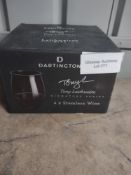 Dartington Tony Laithewaite Signature 4 Stemless Wine Glasses. RRP £32.00 - GRADE U