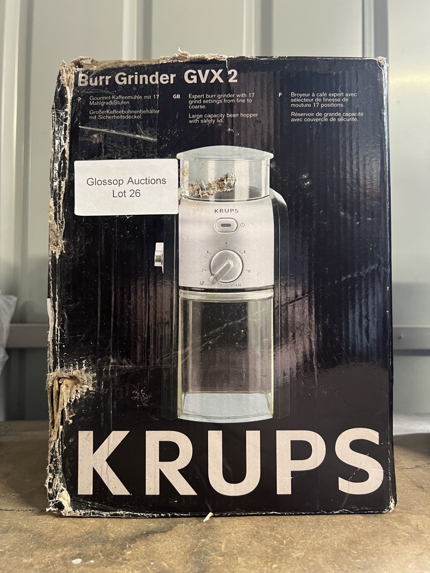 Black Krups Gvx2 Expert Coffee Grinder. RRP £59.99 - GRADE U - Image 2 of 2