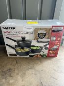 Salter Megastone Excellence 3 Piece pan set. RRP £79.99 - GRADE U