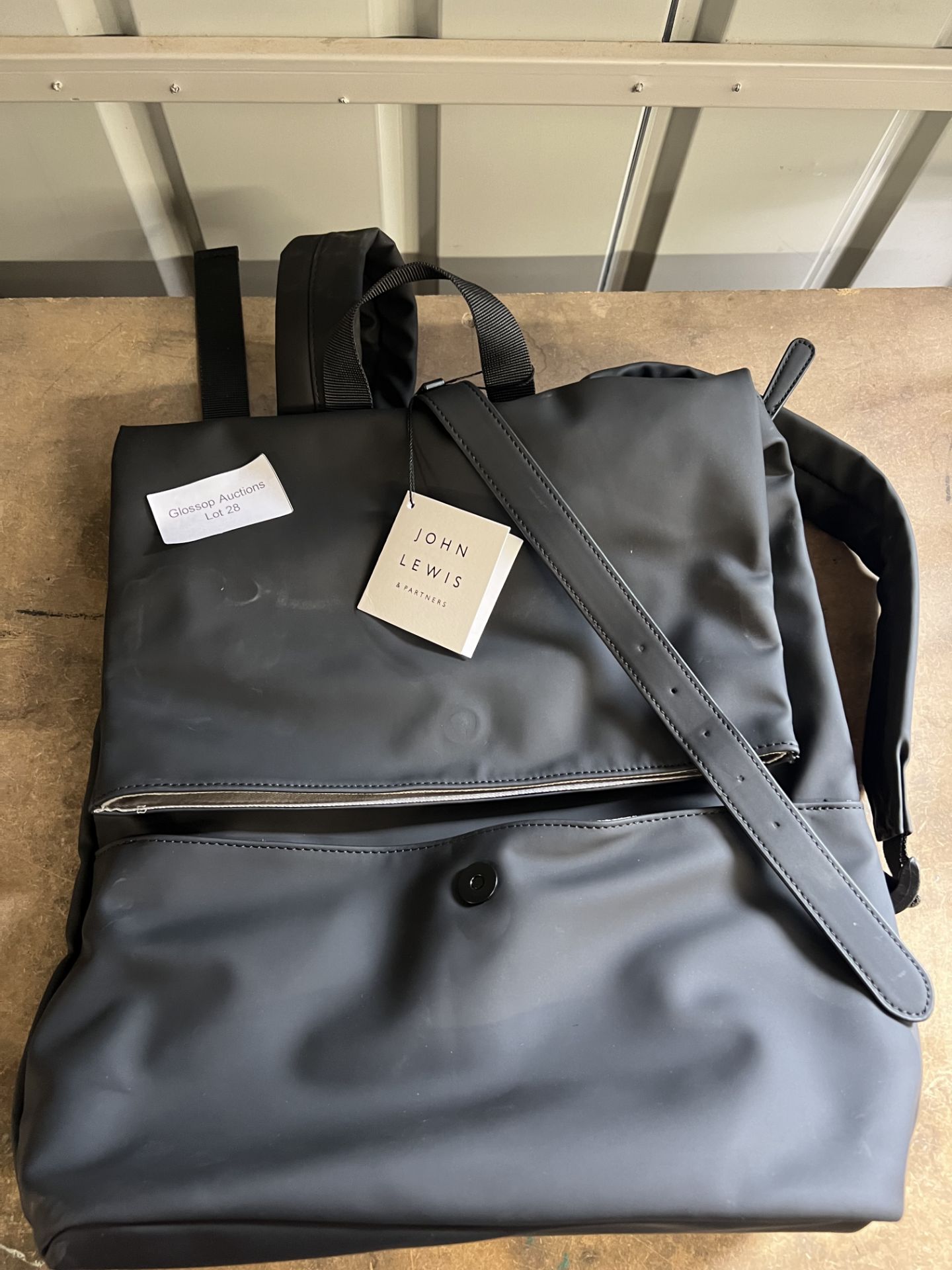 John Lewis & Partners Vancouver Water Resistant 15"" Laptop Roll Top Backpack. RRP £55 - GRADE U