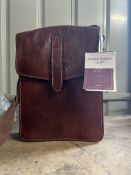 John Lewis & Partners Made in Italy Leather Reporter Bag, Brown. RRP £69.99 - GRADE U