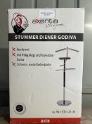 Axentia Godiva Floor Standing Clothes Valet, High Gloss Standing Suit Hanger. RRP £51.99 - GRADE...