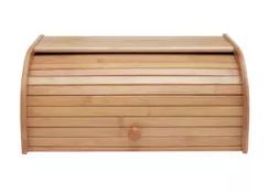 Traditional Roll Top Bamboo Bread Bin. RRP £39.99 - GRADE U