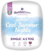 Slumberdown Cool Summer Nights Single Duvet 4.5 Tog. RRP £18.99 - GRADE U