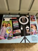 Studio Creator Deluxe Video Maker Kit with Colour Changing Light Ring. RRP £39.99 - GRADE U