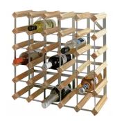 Argos Home 30 Bottle Wooden Wine Rack. RRP £30.00 - GRADE U