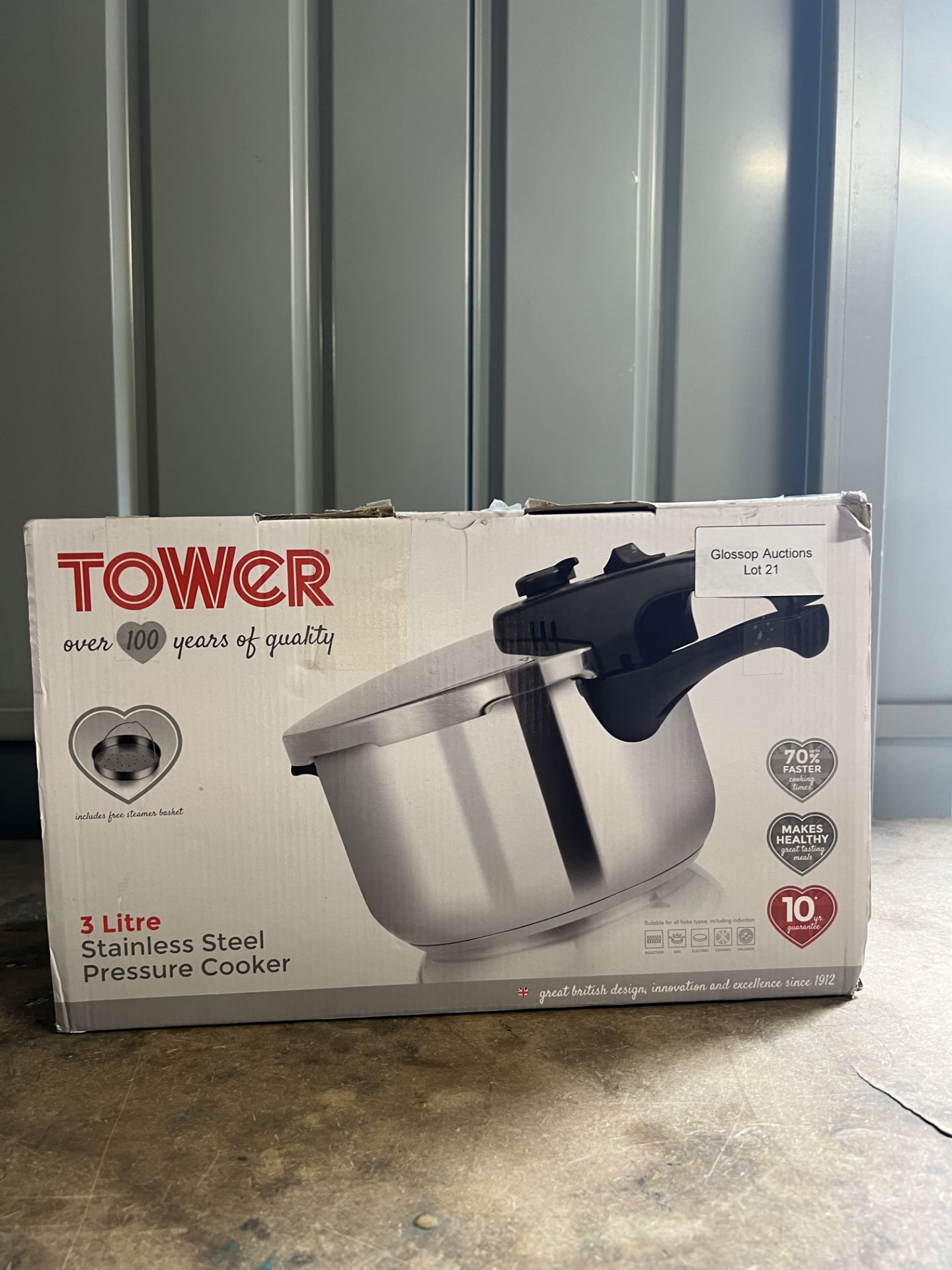 Tower T80245 Pressure Cooker with Steamer Basket 3 Litre. RRP £44.99 - GRADE U - Image 2 of 2