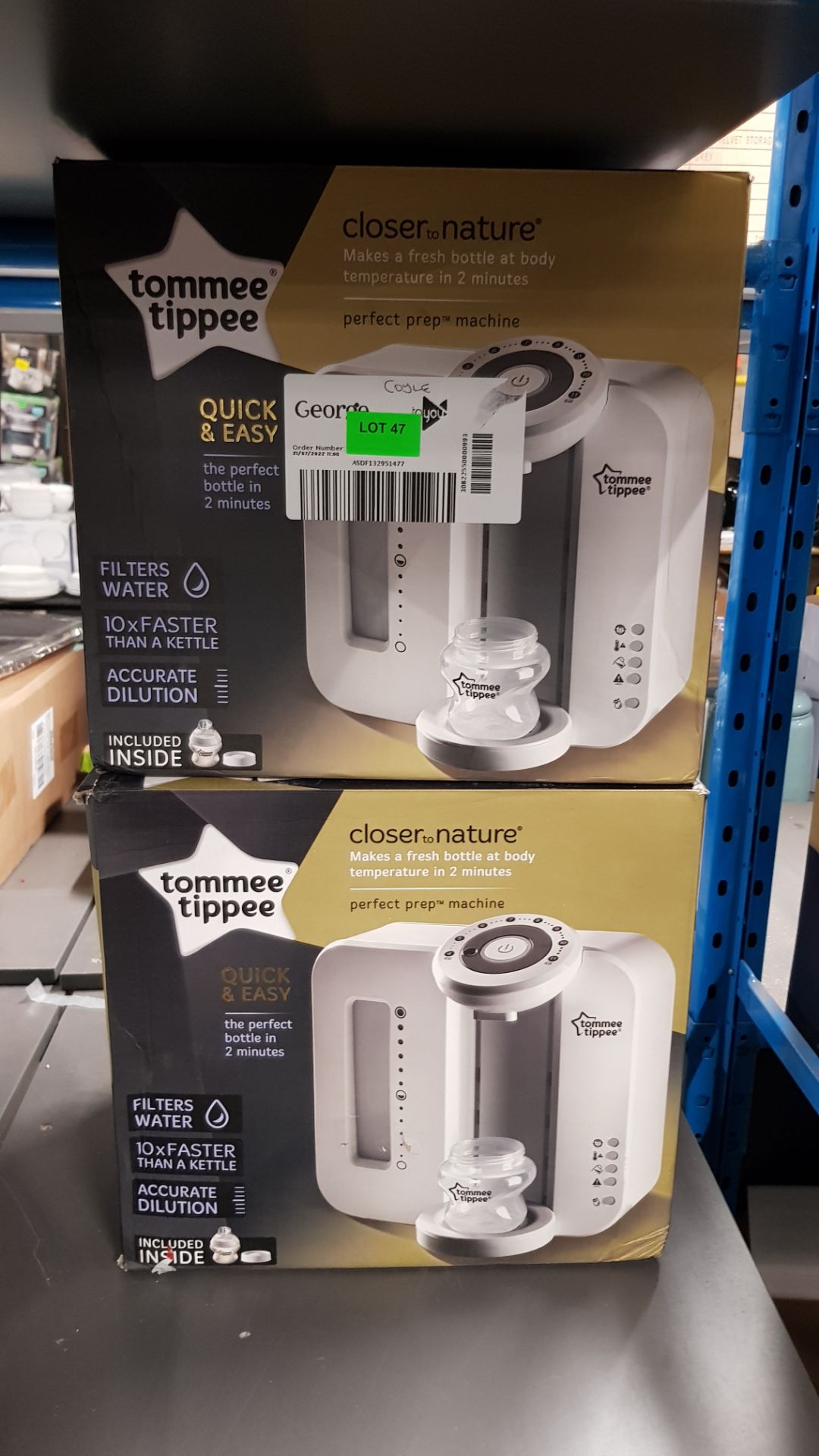 (47/7M) RRP £198. 2x Tommee Tippee Closer To Nature Perfect Prep Machine White RRP £99 Each. - Image 3 of 3