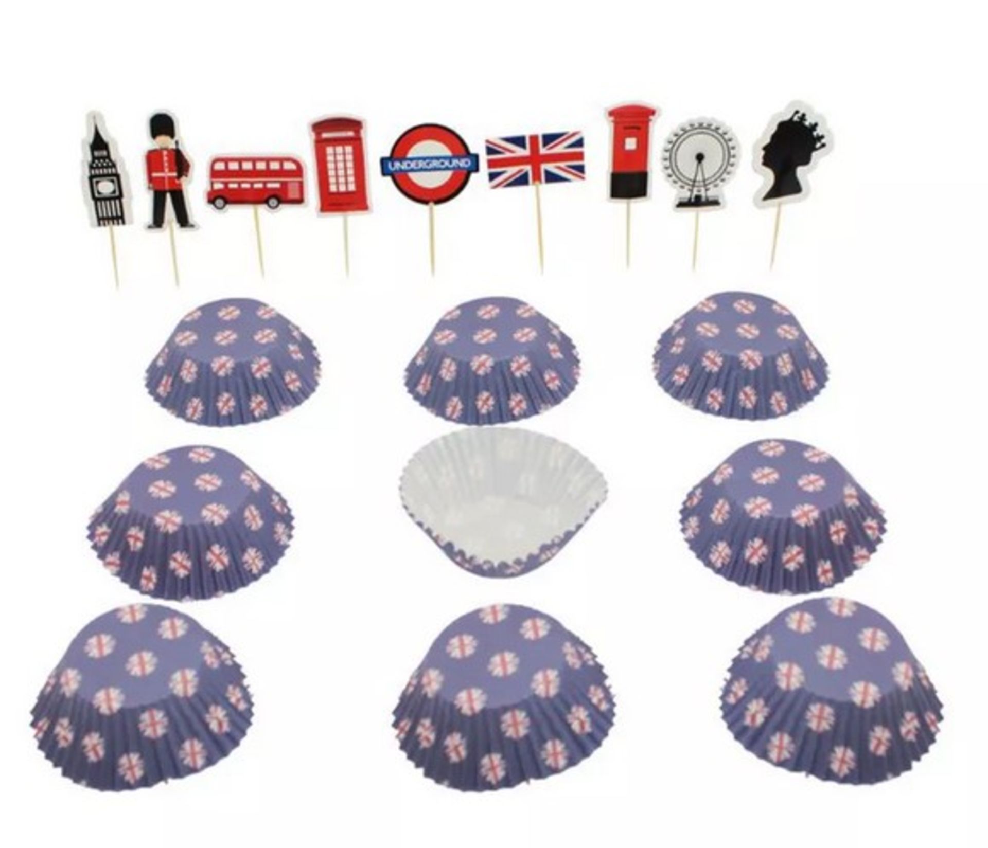 (50/7B) 10x Union Flag Items. 1x Foldable Camping Chair. 4x Top Hat. 1x Flag. 1x 15 Balloons Pack... - Image 4 of 13