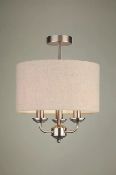(60/7I) Lot RRP £70. 2x Natural Classic Ceiling Light With Shade RRP £35 Each. (Both Units Appear...