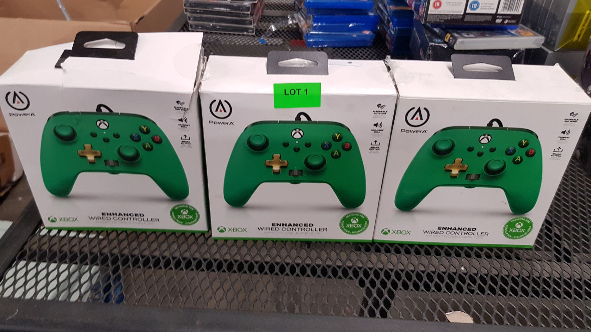(1/R9) Lot RRP £104.97. 3x Power A Enhanced Wired Controller Xbox X/S Green RRP £34.99 Each. - Image 4 of 4