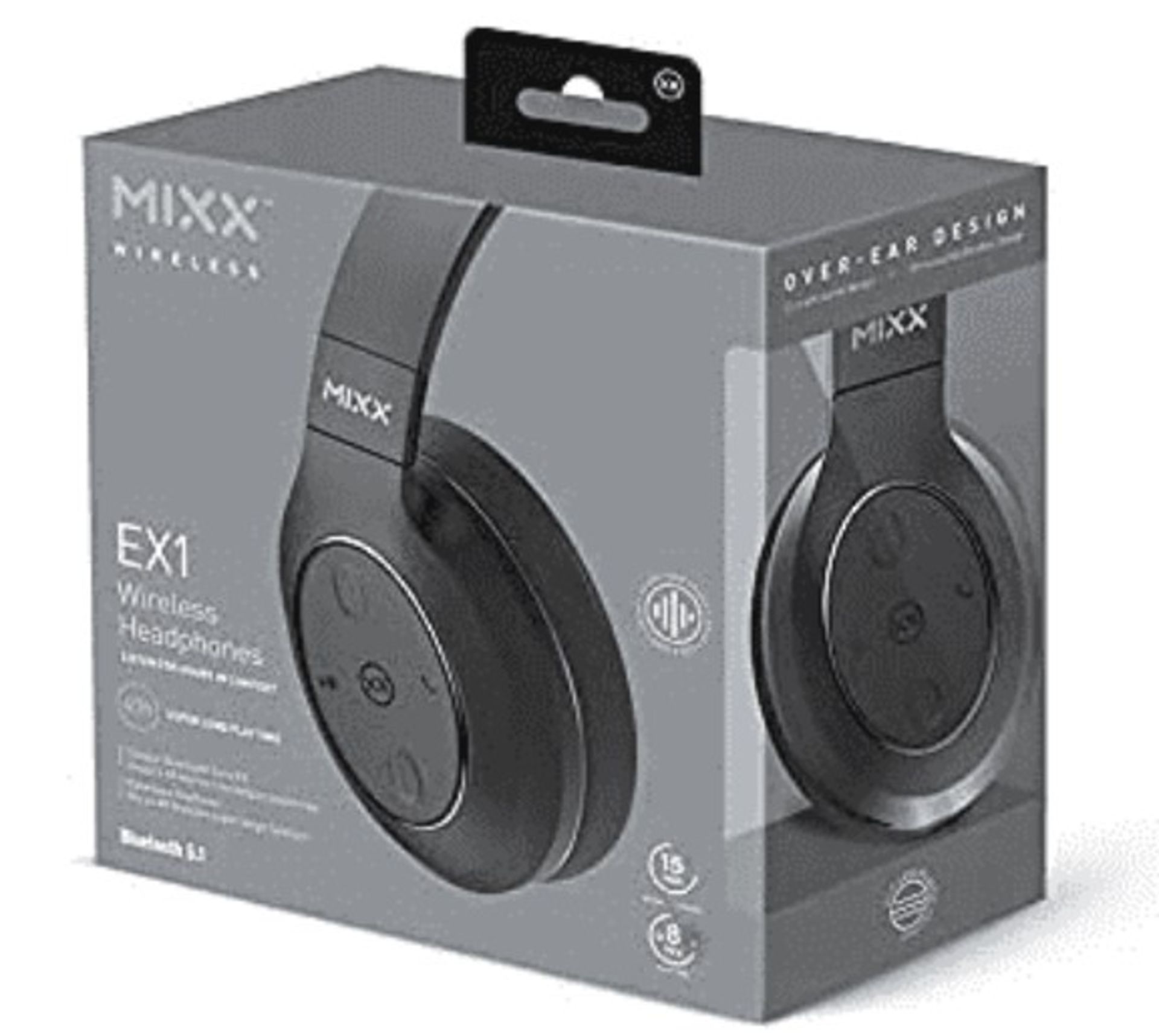 (4/R9) Lot RRP £90. 3x Mixx Wireless EX1 Wireless Headphones Black RRP £30 Each. (Bluetooth 5.1) - Image 3 of 5