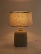 (54/7J) Lot RRP £125. 5x Grey Textured Concrete Effect Table Lamp RRP £25 Each. (All Units Appear...