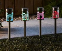 (70/7J) Lot RRP £93. Mixed Solar Light Items – 8x Items. 1x Global Animals Solar Light Pack of 3...