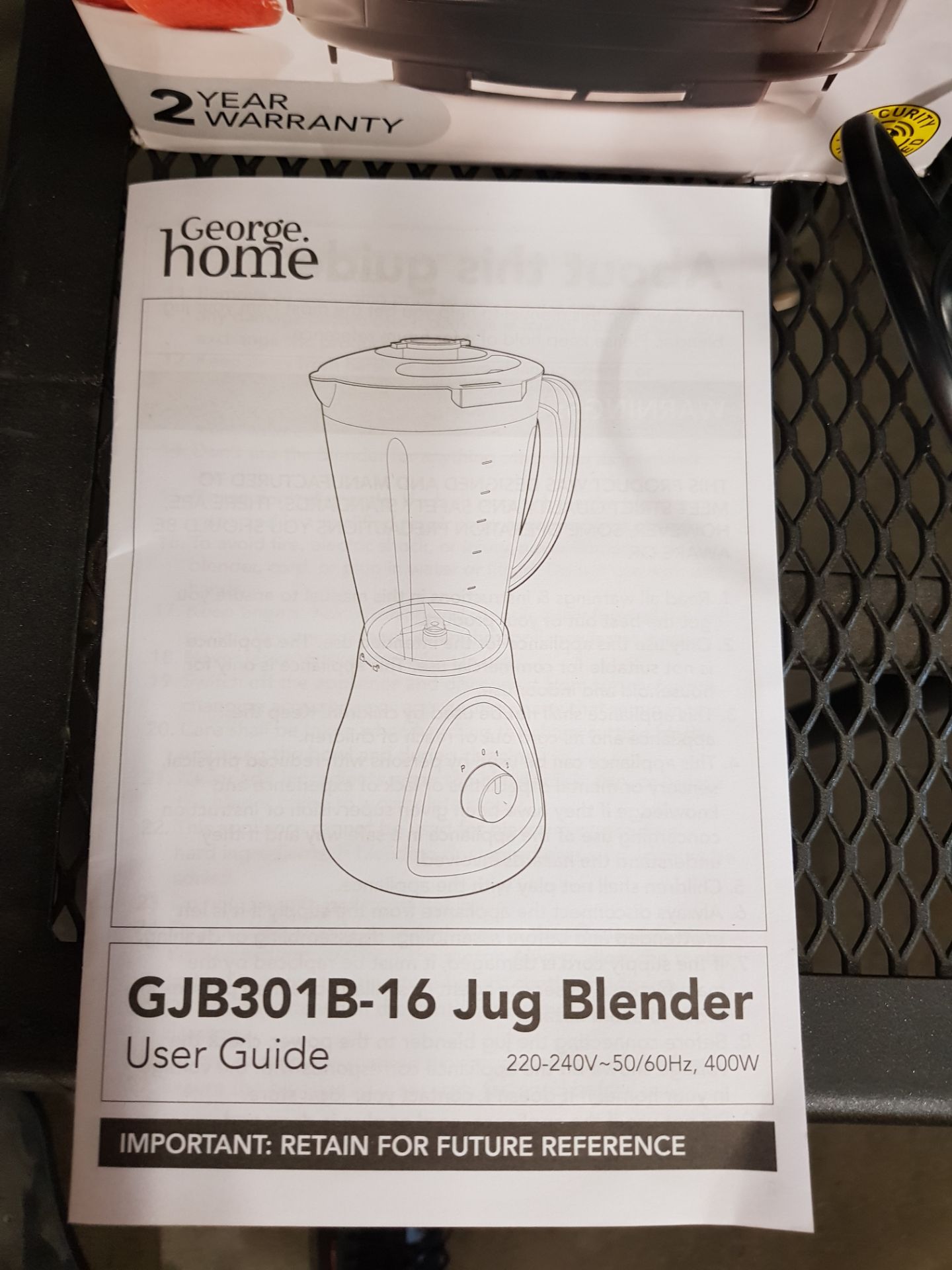 (78/R9) Lot RRP £64. Blender Lot – 4x George Home 400w 1.5L Jug Blender GJB301B-16, RRP £16 Each... - Image 3 of 10