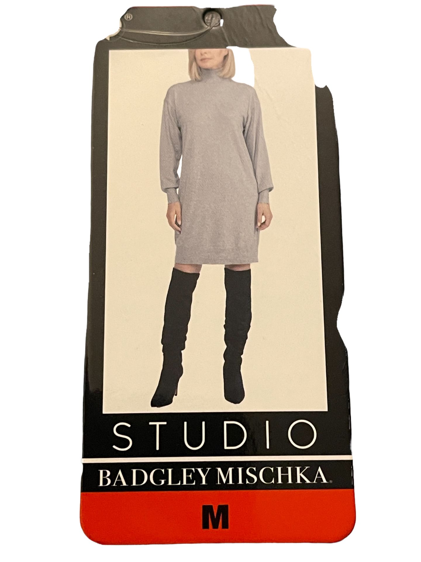 Designer Badgley Mischka Lightweight Fine Knitted Stretchy Jumper Dress UK 12 M RRP £17.99 - Image 3 of 4