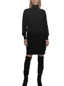 Badgley Mischka Lightweight Fine Knitted Stretchy Jumper Dress M Black