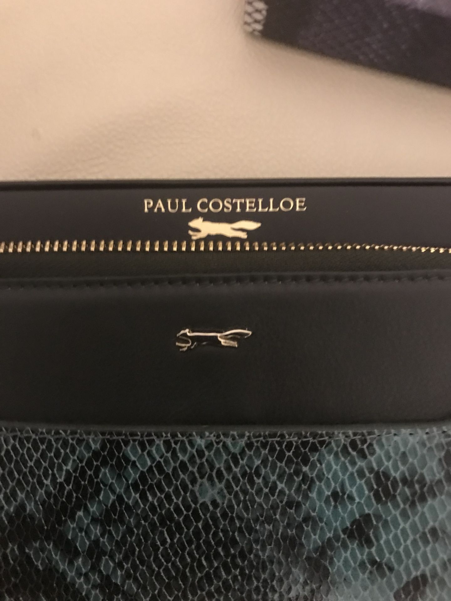 Paul Costelloe Leather Snake Print zip around purse wallet Brand New - Image 6 of 7