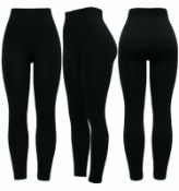 Ellen Reyes X2 Pack Leggings Black 2 Pairs Fleece Lined Luxuriously Soft. Size Small Brand New