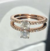 Beautiful Natural 0.67 CT Natural Solitaire Diamond Ring with 18k Gold