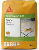 10 x 20 Kilo Sika Sikaceram-621 Flowfix Porcelain Jointing Compound 20Kg Ivory