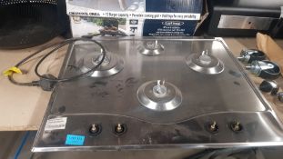 (173/5B) Mixed Lot. 1x Hotpoint Chrome Gas Hob 60cm (PCN641IXH). UniFlame BBQ Parts (All Unused)...