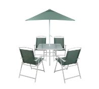 (24/P) RRP £149. George Home Miami Green 6 Piece Patio Set. Matching Green Colour Scheme. Chairs...