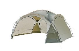 (34/6O) RRP £89. Ozark Trail Cream Camping Sun Shelter. Assembled Dimensions: (W427x D427x H213cm...