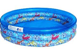 (99/6H) Lot RRP £108. 9x Kid Connection 3 Ring Shark Pool RRP £12 Each. Dimensions: (165x 37...