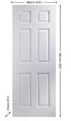 (148/Mez) Lot RRP £170. 3x Home Items. 1x 6 Panel Moulded Internal Door Woodgrain Effect RRP £55...