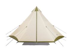 (33/6O) RRP £89. Ozark Trail Khaki 8 Person Teepee Tent. Assembled Dimensions: (W234 (224 Interna...