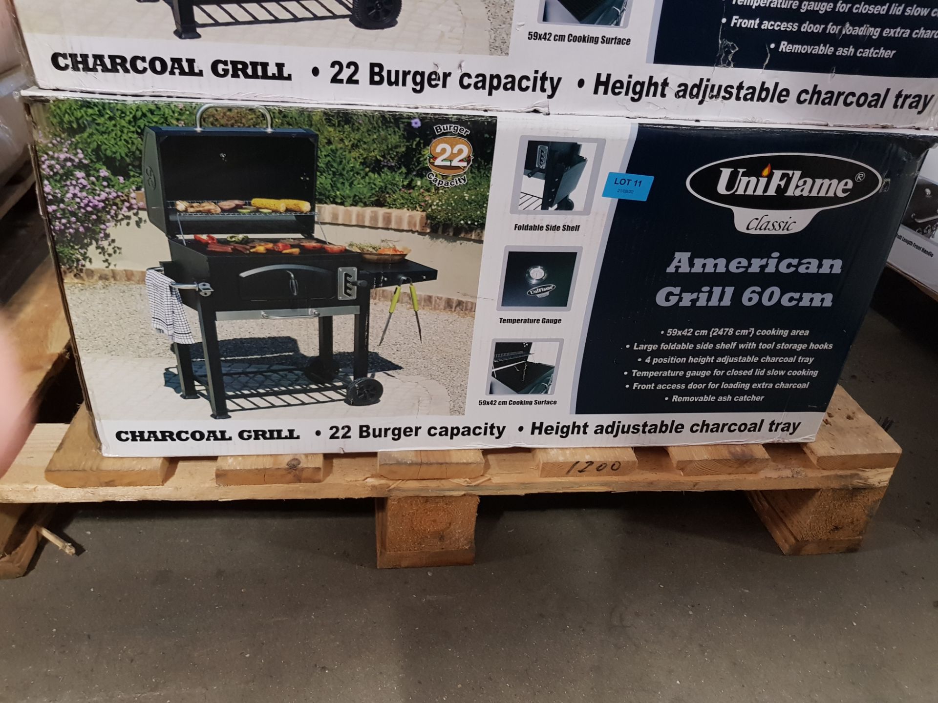 (11/P) RRP £139. Uniflame Classic 60cm American Charcoal Grill. Cooking Area 2,365 cm2 (W55.4 x... - Image 8 of 8