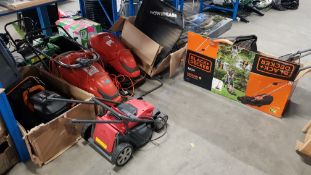 (117/6N) 7x Lawnmower / Garden Items (Spares Or Repairs). 1X Flymo EasiGlide 360V, 1x Flymo EasiG...