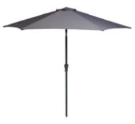 (161/6B) RRP £85. 2.7M Crank & Tilt Parasol Dark Grey (Dia 38mm). Unit Appears As New.