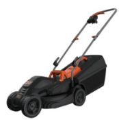 (115/5B) RRP £70. 1x Black & Decker 32cm 1000W Corded Lawn Mower