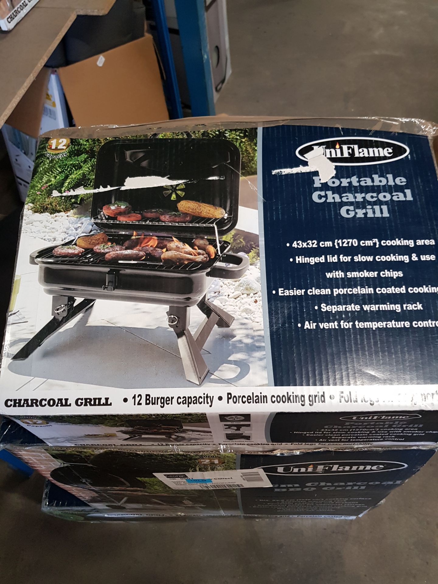 (22/5F) Lot RRP £101. 3x Uniflame Charcoal Grill Items. 1x Uniflame Portable Charcoal Grill RRP £... - Image 11 of 13