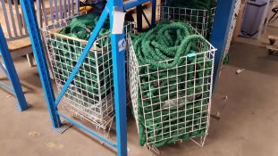 (163/5H) Contents Of 2 Cages – A Quantity Of Expandable Hoses. (To Include 15M & 30M).