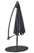 (38/Mez) RRP £109. Elton 3m Cantilever Parasol Grey. Powder Coated Steel Frame With Polyester Can...