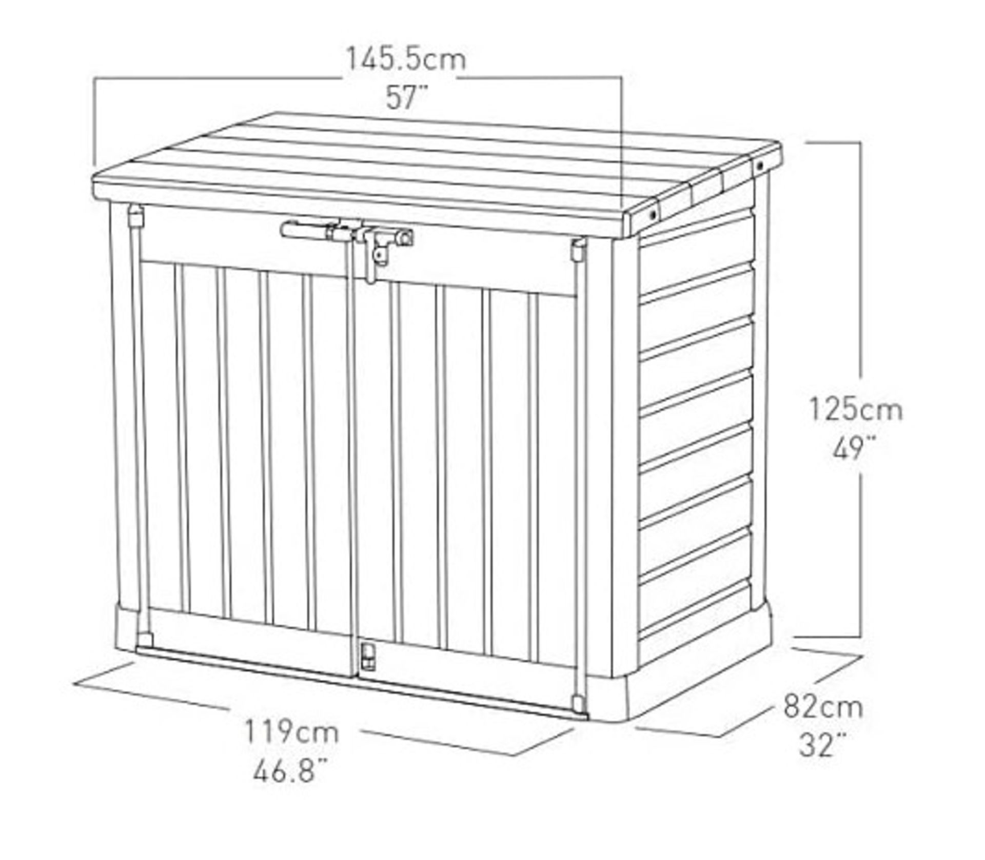 (19/Mez) RRP £159. Keter Store It Out Max Brown/Beige 1200L Capacity. Lockable. Dimensions: (H125... - Image 2 of 4