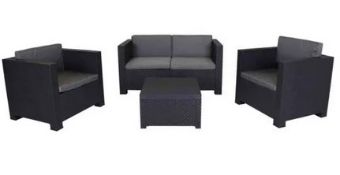 (7/Mez) RRP £400. Shaf Diva Comfort Storage Furniture Set Anthracite. Contents Of 2x Pallets.
