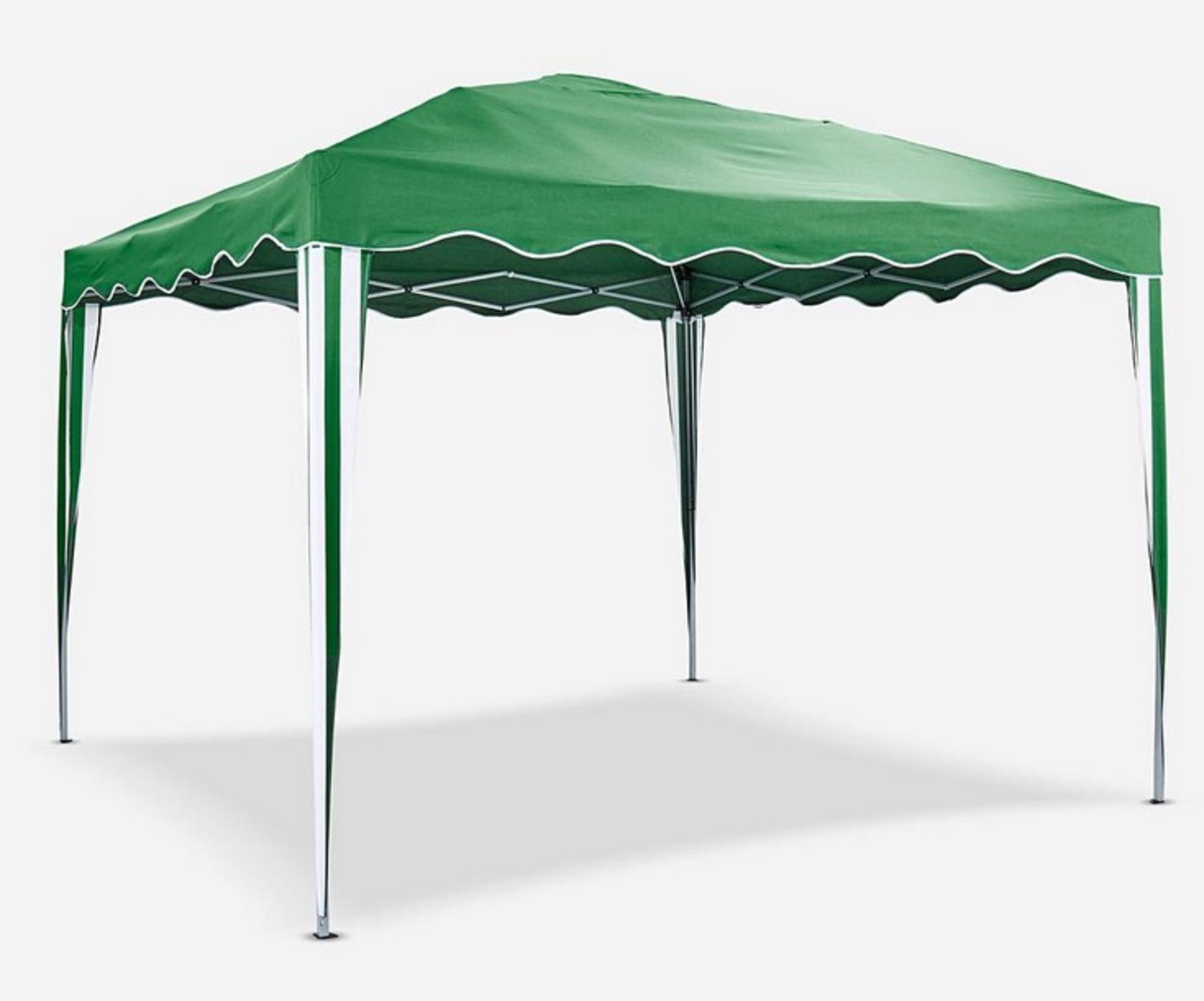 (58/Mez/R1D) RRP £89. 3x3M Pop Up Garden Gazebo Green. Powder Coated Steel Frame. Polyester Cover...