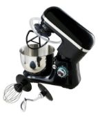 (87/Mez/R1D) RRP £70. 4 Litre Black Stand Mixer. 650W. 6 Speed Functions. Rotating Planetary Acti...