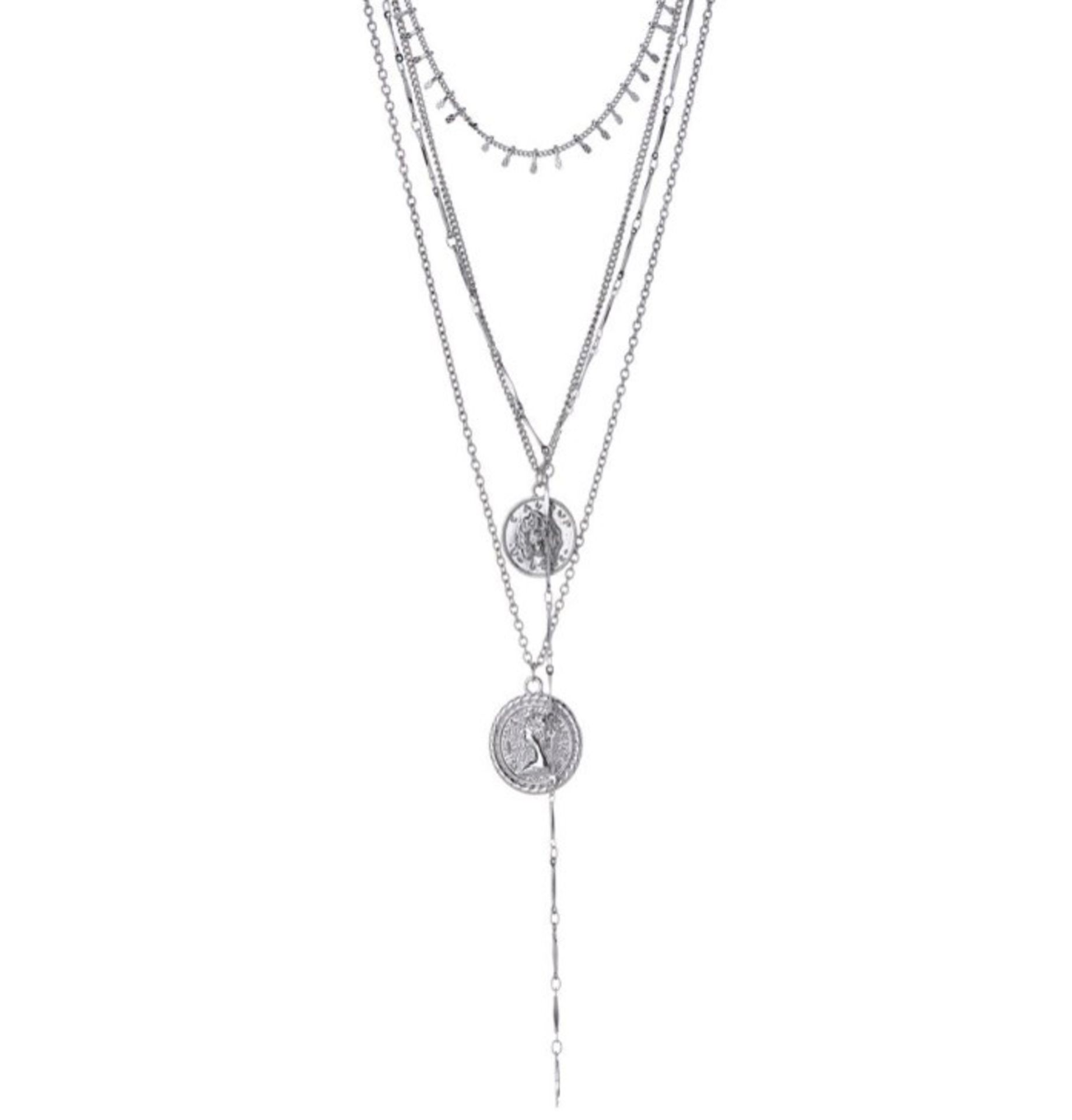 30 x Brand New Prettylittlething Silver Coin Necklace total RRP £240 (£7.99 Each)